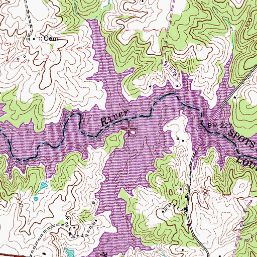 Topographic Map of Bazzanella Point, VA