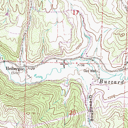 Topographic Map of Groundhog Creek, CO