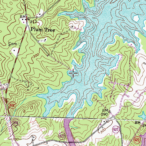 Topographic Map of Plumtree Cove, VA