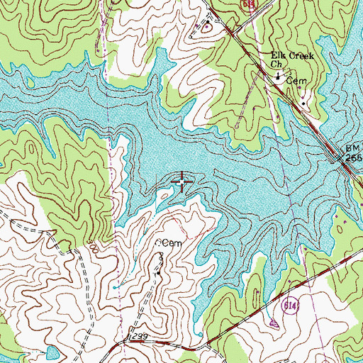 Topographic Map of Rock Island, VA