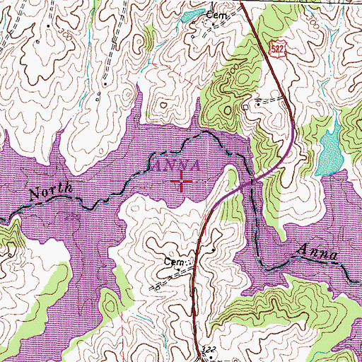 Topographic Map of Sunning Island, VA
