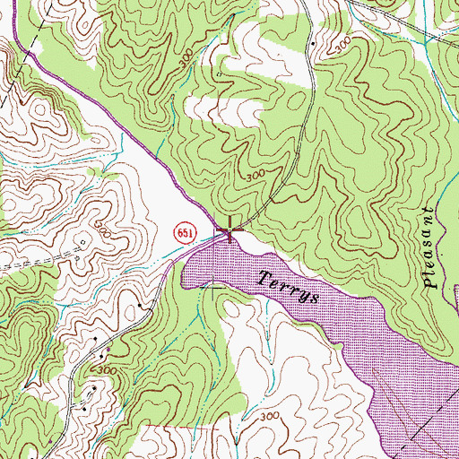 Topographic Map of Frazers Bridge, VA