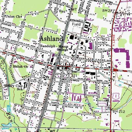 Topographic Map of HealthSouth Medical Center, VA