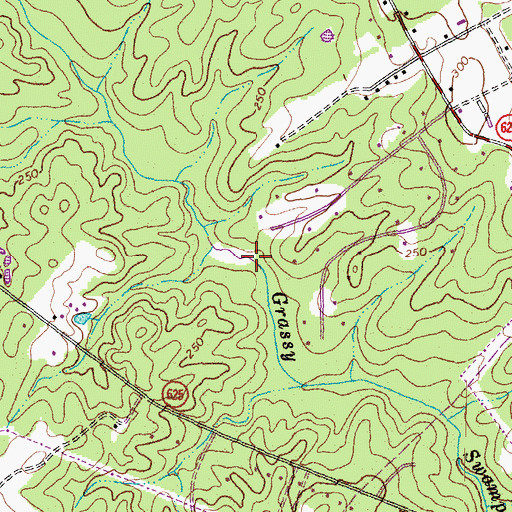 Topographic Map of Beaver Pond, VA