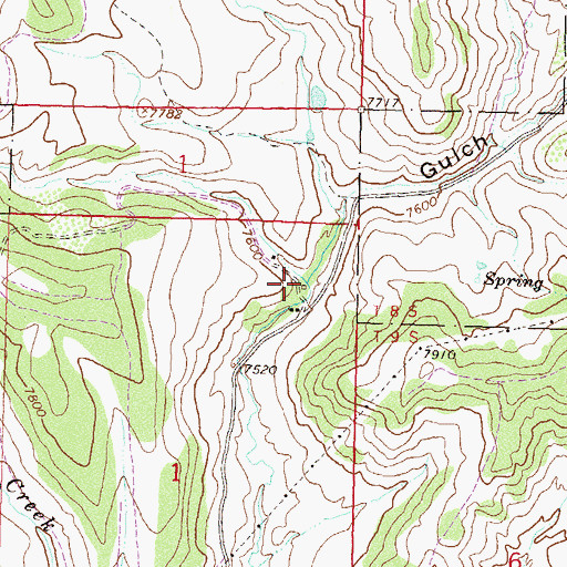 Topographic Map of Uhl Creek, CO