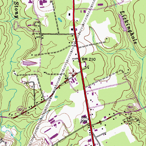 Topographic Map of Elmont School (historical), VA