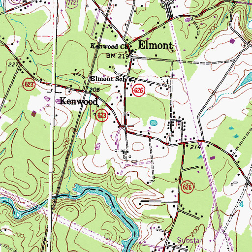 Topographic Map of Kenwood Kuntry Klub (historical), VA