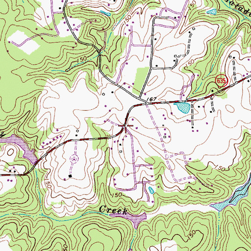 Topographic Map of Kirbytown, VA