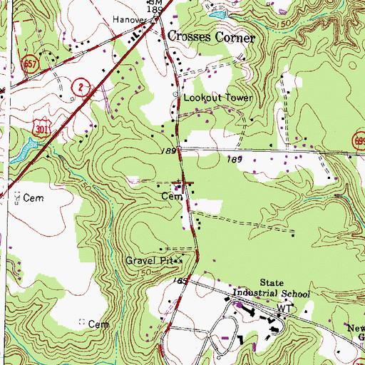 Topographic Map of Nazarene Church, VA