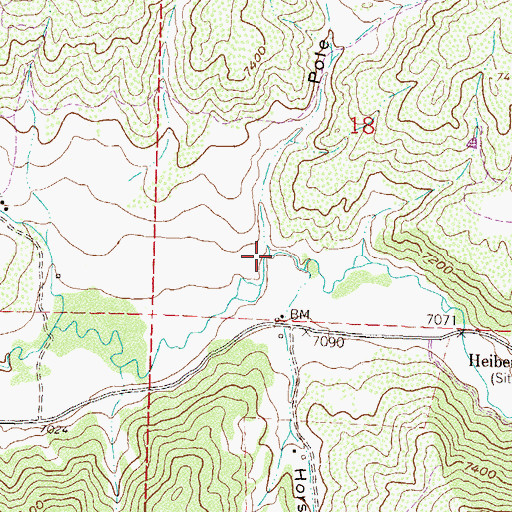 Topographic Map of Pole Gulch, CO