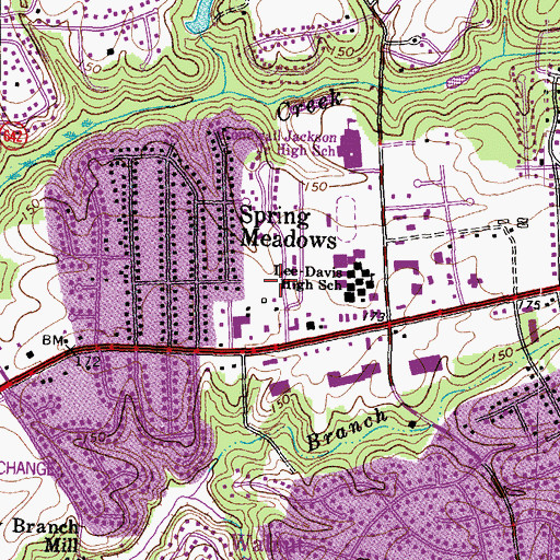 Topographic Map of Old Hickory Commercial Park, VA
