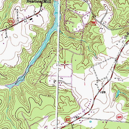 Topographic Map of Pine Knoll, VA