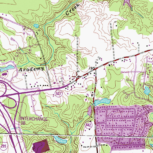 Topographic Map of Shady Grove Church (historical), VA