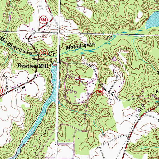 Topographic Map of Sinclair Manor, VA
