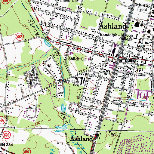 Topographic Map of War Memorial Gymnasium, VA