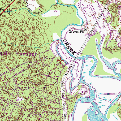 Topographic Map of Aquia Harbour, VA