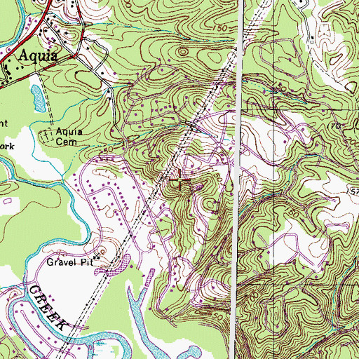 Topographic Map of Aquia Harbour Golf Course, VA