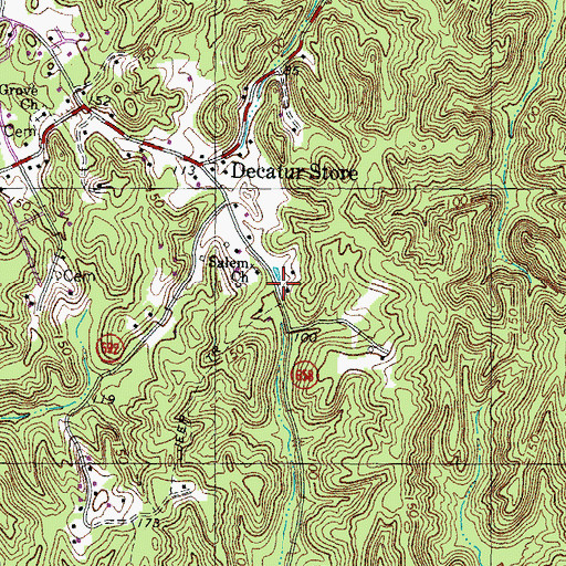 Topographic Map of Decatur (historical), VA