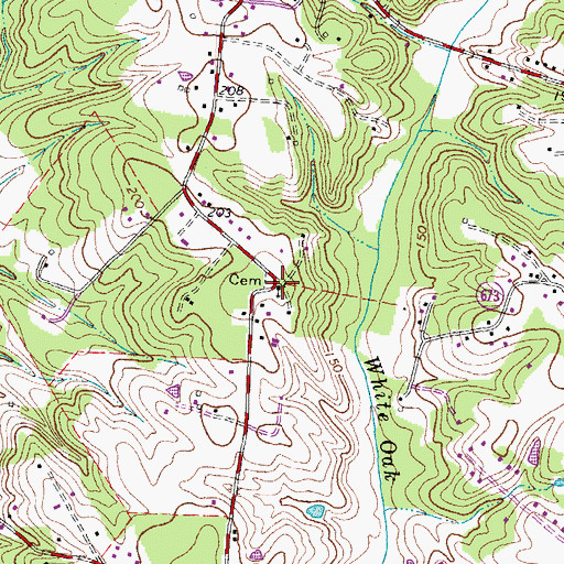 Topographic Map of Dunker Church, VA