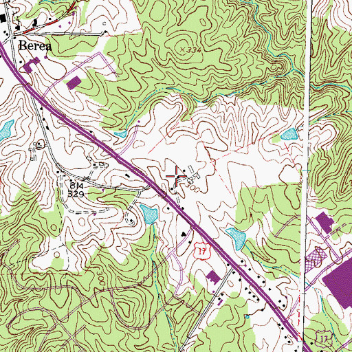 Topographic Map of Falmouth Post Office, VA