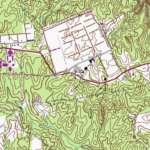 Topographic Map of Federal Bureau of Investigation Academy, VA