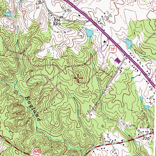 Topographic Map of Fredericksburg Industrial Park, VA