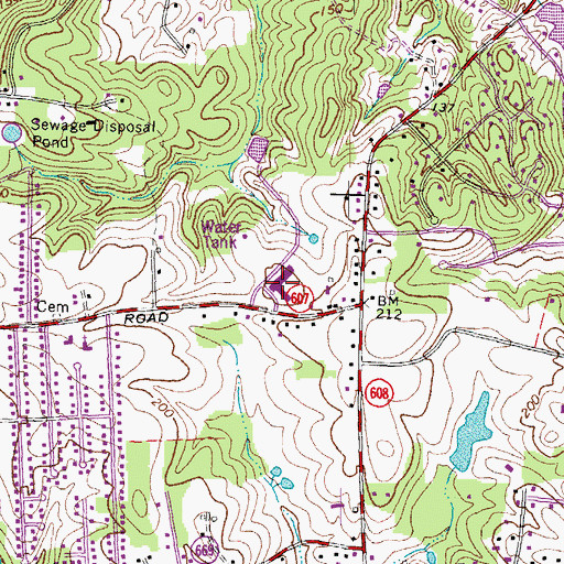 Topographic Map of Grafton Village Elementary School, VA
