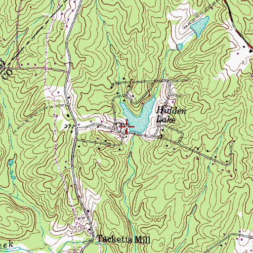 Topographic Map of Hidden Lake Cemetery, VA