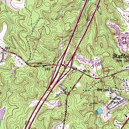Topographic Map of Interchange 140, VA