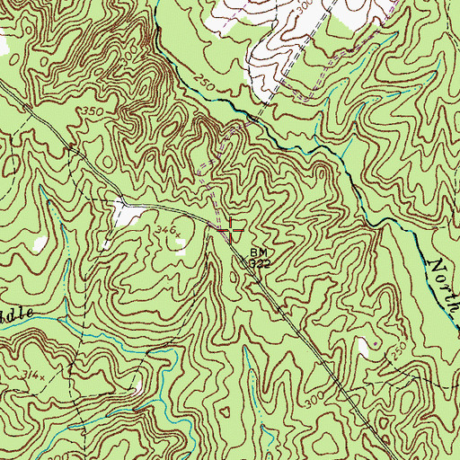 Topographic Map of Little Mount Zion School (historical), VA