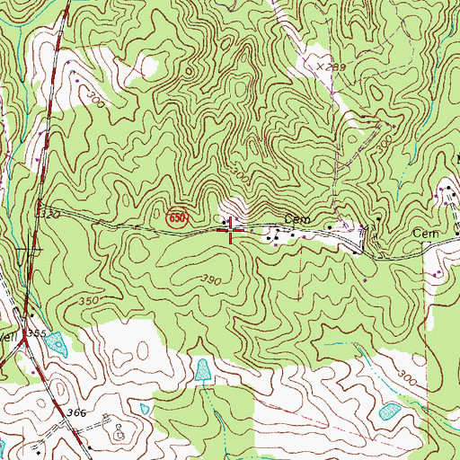 Topographic Map of Mount Olive School (historical), VA