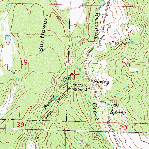 Topographic Map of Beaver Creek, CO