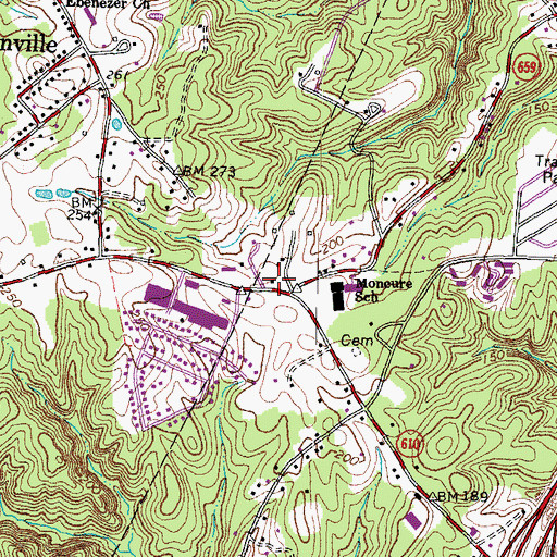 Topographic Map of North Stafford Public Library, VA