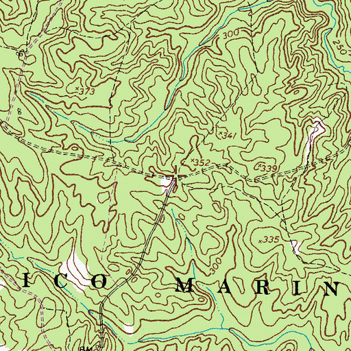 Topographic Map of Old Belle Fair (historical), VA