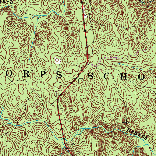 Topographic Map of Old Chopawamsic Church (historical), VA