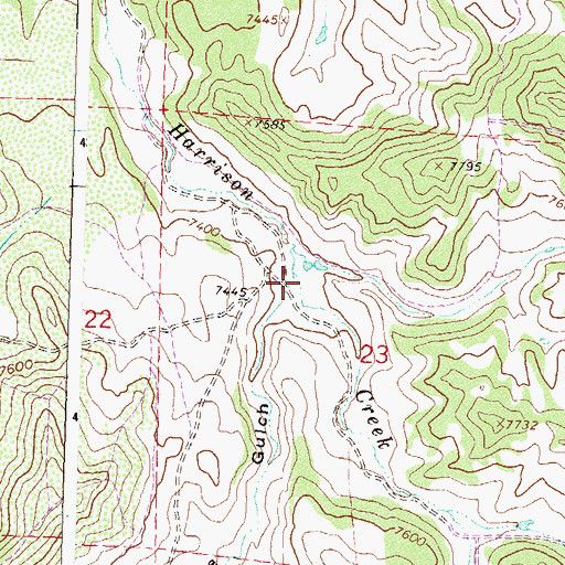 Topographic Map of Bogue Gulch, CO