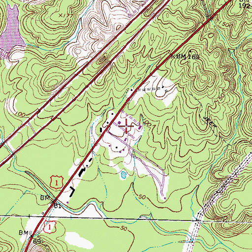 Topographic Map of Potomac Industrial Park, VA