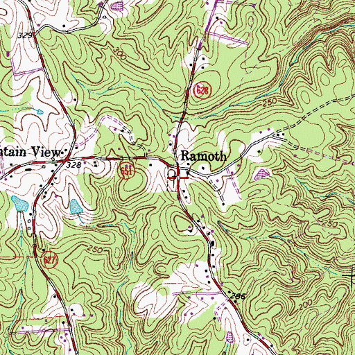 Topographic Map of Ramoth Cemetery, VA