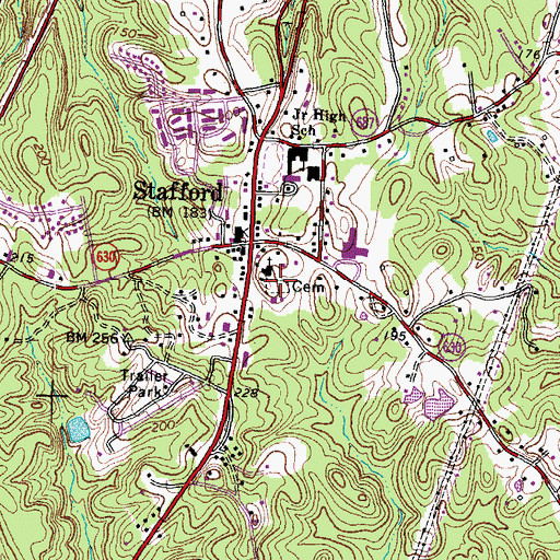 Topographic Map of Regester Chapel Cemetery, VA