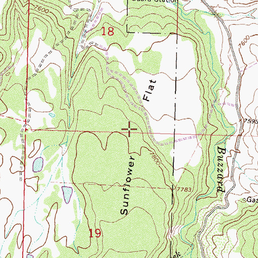 Topographic Map of Sunflower Flat, CO