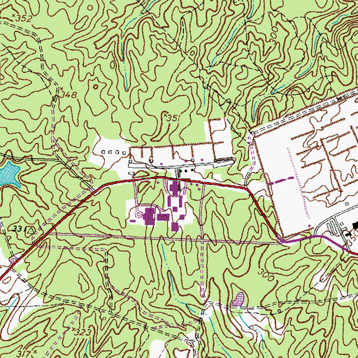 Topographic Map of Shacklet (historical), VA