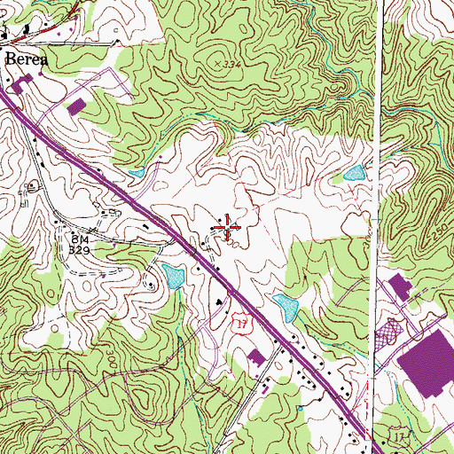 Topographic Map of Spring Knoll Farm, VA