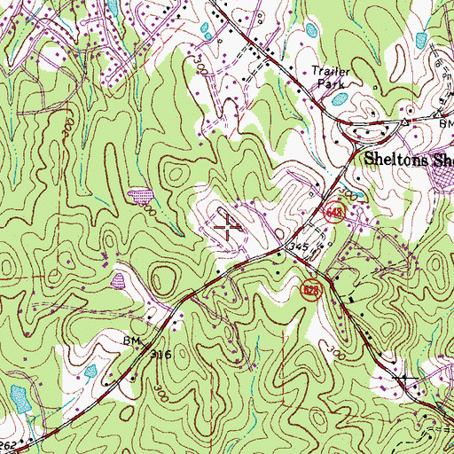 Topographic Map of Stafford Memorial Gardens Cemetery, VA