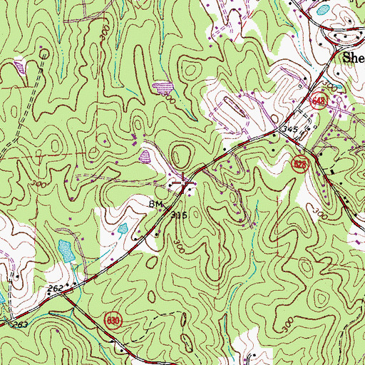 Topographic Map of Summit Presbyterian Church, VA