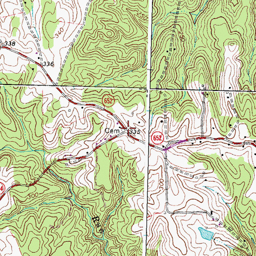 Topographic Map of Wallaces Corner, VA