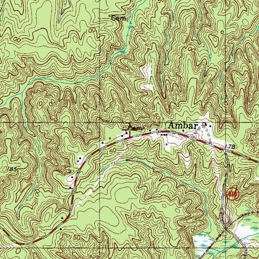 Topographic Map of First Baptist Church, VA