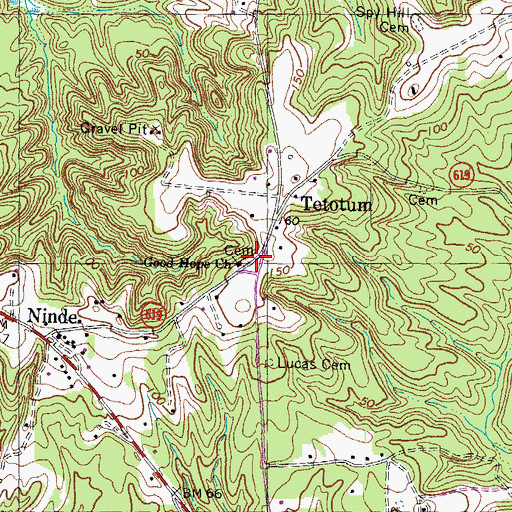 Topographic Map of Good Hope Baptist Church Cemetery, VA