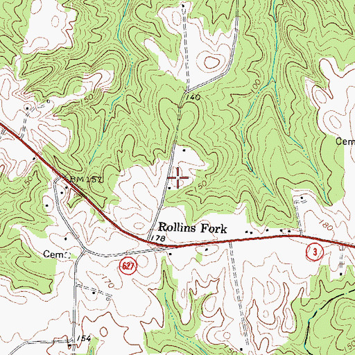 Topographic Map of Howards View Church (historical), VA