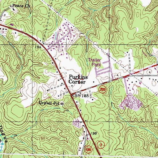 Topographic Map of King George Elementary School, VA