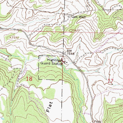 Topographic Map of Hightower Guard Station, CO
